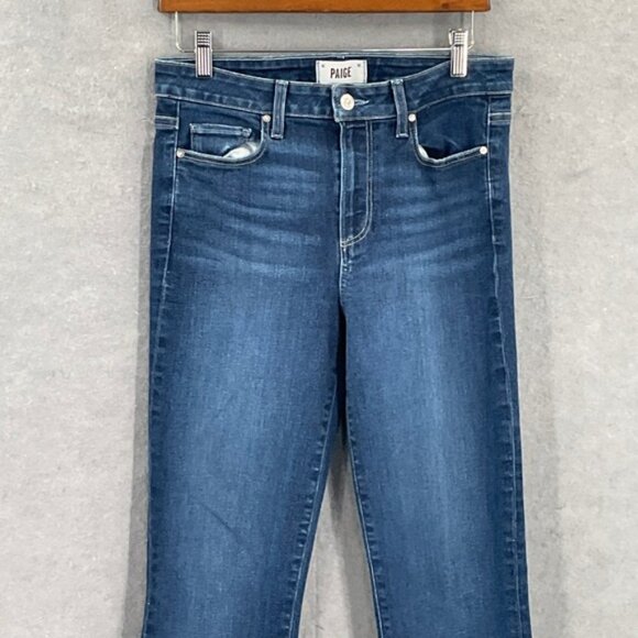 PAIGE High Rise Manhattan Bootcut Jeans Women's Size 29 Medium Wash Denim - Picture 5 of 13